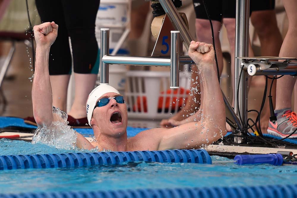Josh Davis breaks record in 200 free by Mike Lewis